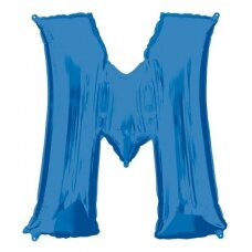 Folinis balionas raidė ''M'' mėlynos spalvos