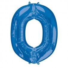 Folinis balionas raidė ''O'' mėlynos spalvos