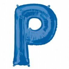 Folinis balionas raidė ''P'' mėlynos spalvos