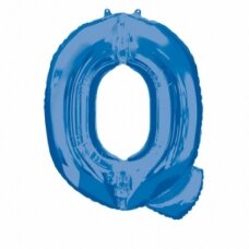 Folinis balionas raidė ''Q'' mėlynos spalvos