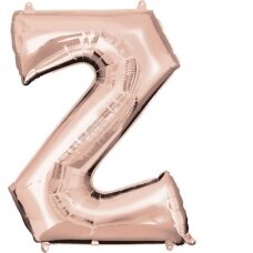 Folinis balionas raidė ''Z'' rožinio aukso spalvos