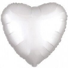 Folinis balionas širdelė, balta