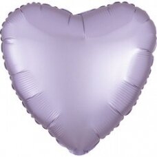 Folinis balionas širdelė, pastelinė violetinė