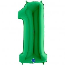 Folinis balionas skaičius ''1'' žalios spalvos