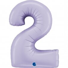 Folinis balionas skaičius ''2'' alyvinės spalvos