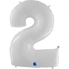Folinis balionas skaičius ''2'' baltas