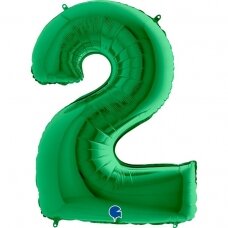 Folinis balionas skaičius ''2'' žalios spalvos