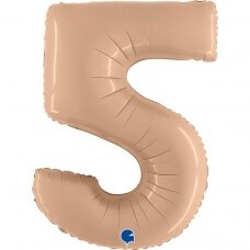 Folinis balionas skaičius ''5'' kūno spalvos