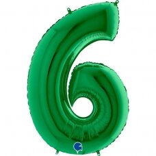 Folinis balionas skaičius ''6'' žalios spalvos