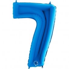 Folinis balionas skaičius ''7'' mėlynos spalvos