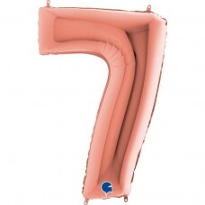 Folinis balionas skaičius ''7'' rožinio aukso spalvos
