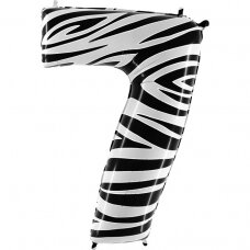 Folinis balionas skaičius ''7'' zebro rašto