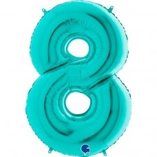 Folinis balionas skaičius ''8'' turkio spalvos
