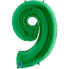 Folinis balionas skaičius ''9'' žalios spalvos