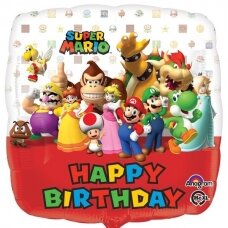 Folinis balionas ''Super Mario - Happy Birthday''