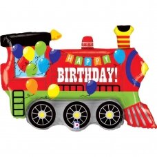 Folinis balionas ''Traukinukas Happy Birthday''