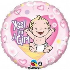 Folinis balionas ''Yes! I'm a Girl''