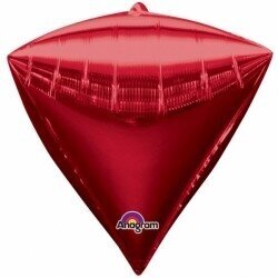 Folinis balionas deimanto formos, raudonas