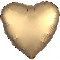 Folinis balionas širdelė, auksinė