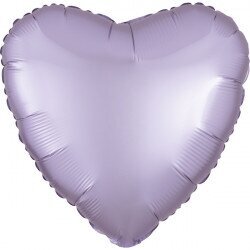 Folinis balionas širdelė, pastelinė violetinė