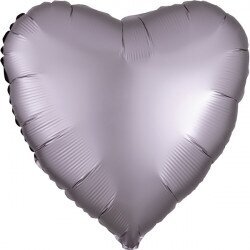Folinis balionas širdelė, pilkai violetinė
