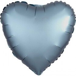 Folinis balionas širdelė, plieno mėlynumo