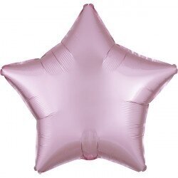 Folinis balionas žvaigždė, pastelinė rožinė