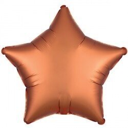 Folinis balionas žvaigždė, tamsiai oranžinė