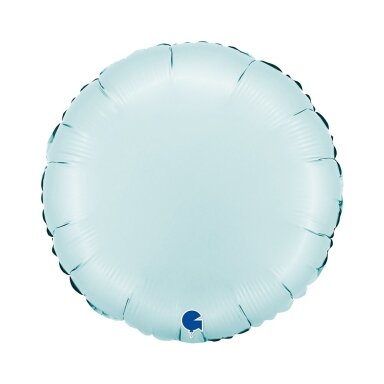 Folinis balionas apskritimas ''Satin Pastel Blue''
