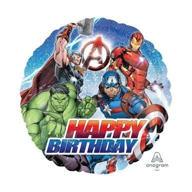 Folinis balionas ''Avengers Happy Birthday''