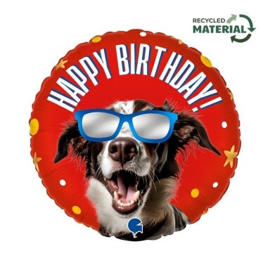 Folinis balionas ''Cool Doggy Happy Birthday''