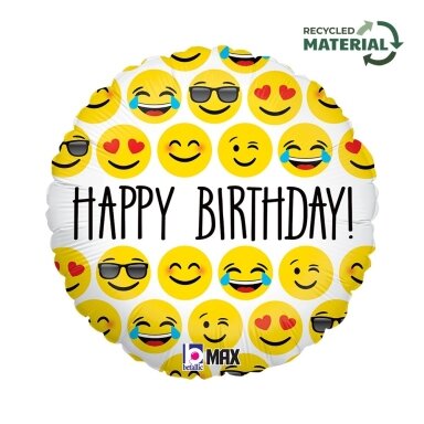 Folinis balionas ''Happy Birthday - veidukai''