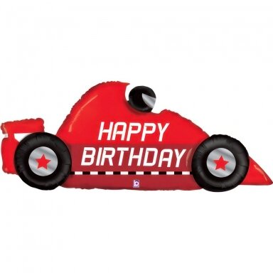 Folinis balionas ''Lenktyninis automobilis Happy Birthday'''