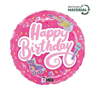 Folinis balionas ''Muzikinis Happy Birthday''