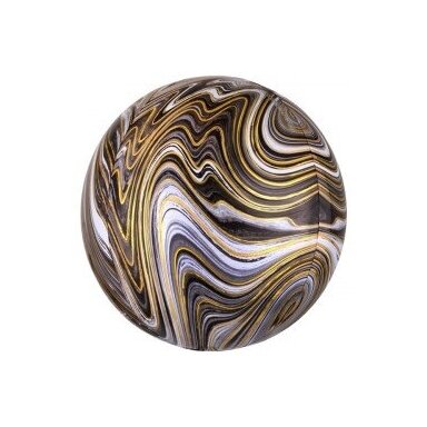 Folinis balionas orbz marblez, juodas