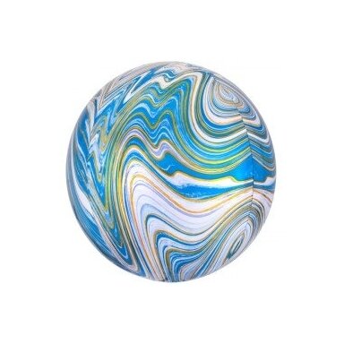 Folinis balionas orbz marblez, mėlynas