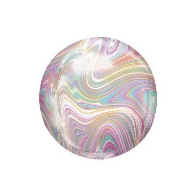 Folinis balionas orbz marblez, pastelinis