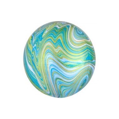Folinis balionas orbz marblez, žalias