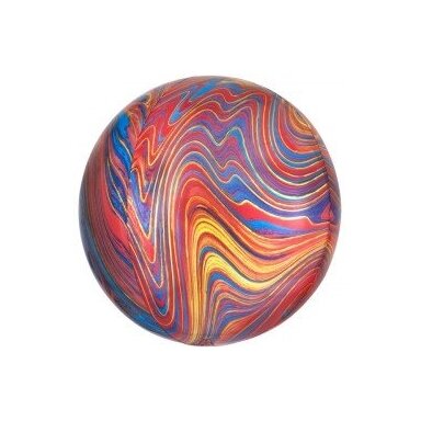 Folinis balionas orbz marblez, spalvotas