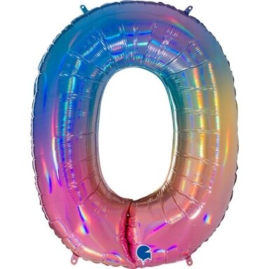 Folinis balionas skaičius ''0'' ombre