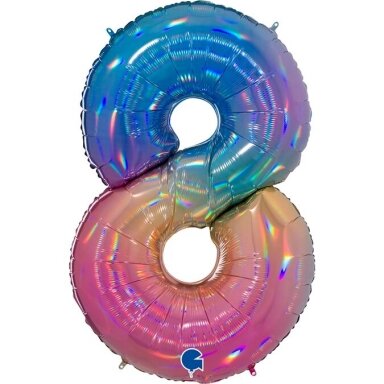 Folinis balionas skaičius ''8'' ombre
