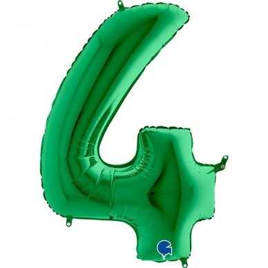Folinis baliona skaičius ''4'' žalios spalvos