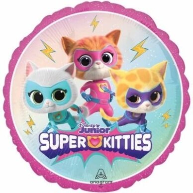 Folinis balionas apvalus ''Super Kitties'' Folinis balionas apvalus ''Super Kitties''