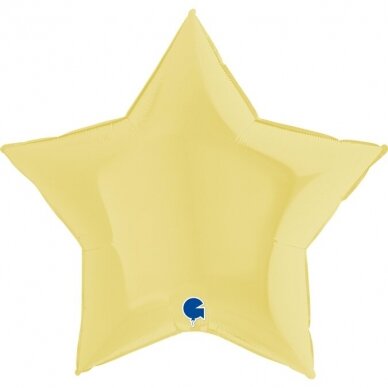 Folinis balionas didelė žvaigždė, matinė geltona