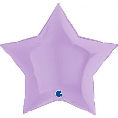 Folinis balionas didelė žvaigždė, matinė violetinė