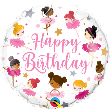 Folinis balionas ''Happy Birthday - Balerina''