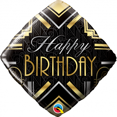 Folinis balionas ''Happy Birthday juodas rombas'' Folinis balionas ''Happy Birthday juodas rombas''