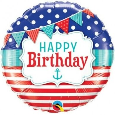 Folinis balionas ''Happy Birthday - jureiviai'