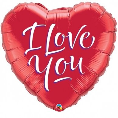 Folinis balionas ''I love You - raudonas''