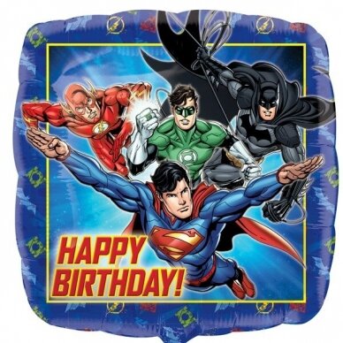 Folinis balionas ''Justice League Happy Birthday''